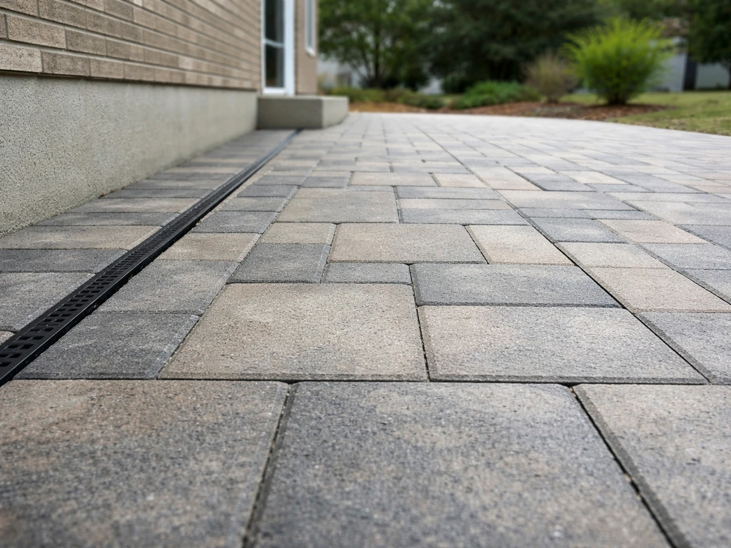 how to slope paver patio