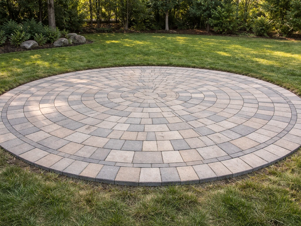 how to build a round patio with pavers