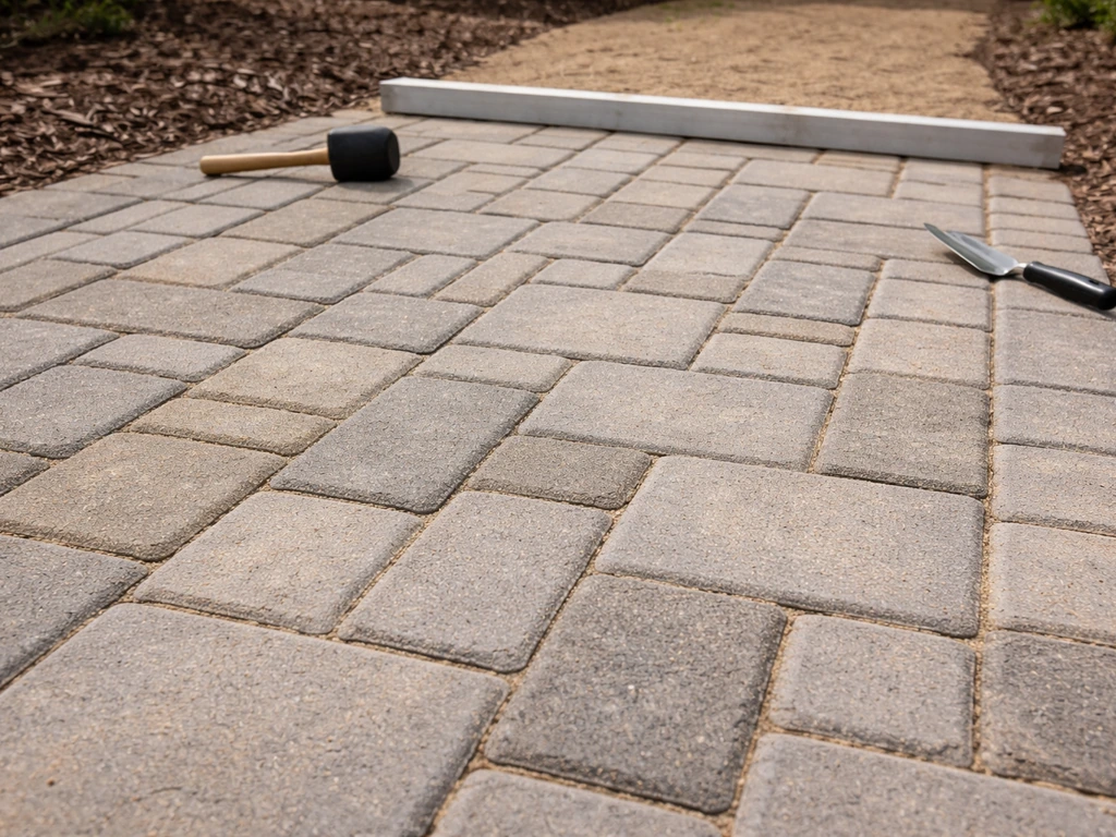 how to install pavers patio on sand