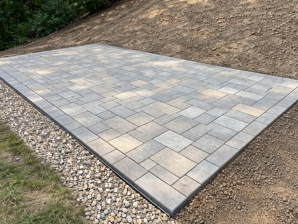 how to build a patio with pavers on a slope