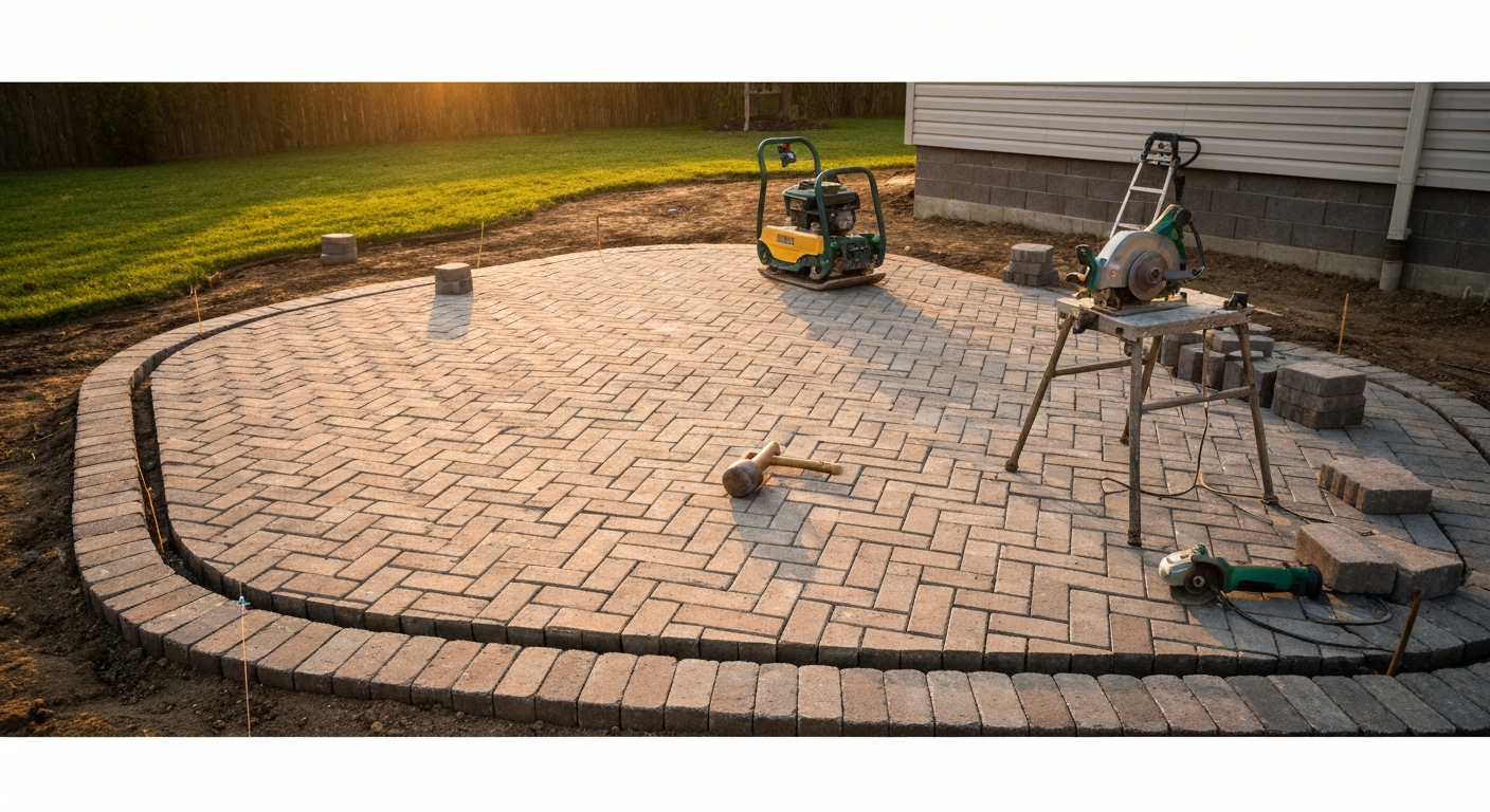 how to build a paver patio youtube