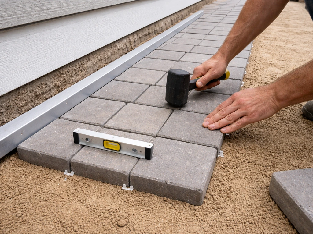 how to lay concrete patio pavers