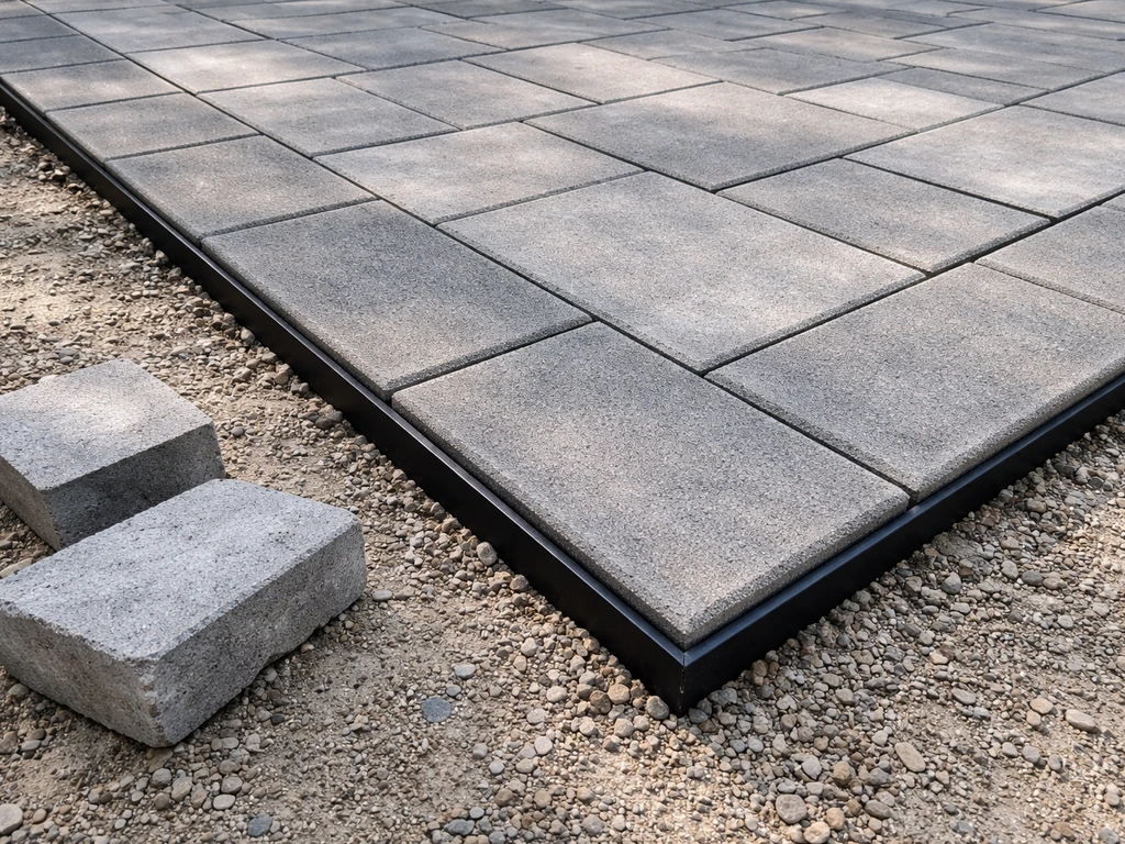 how to edge a paver patio