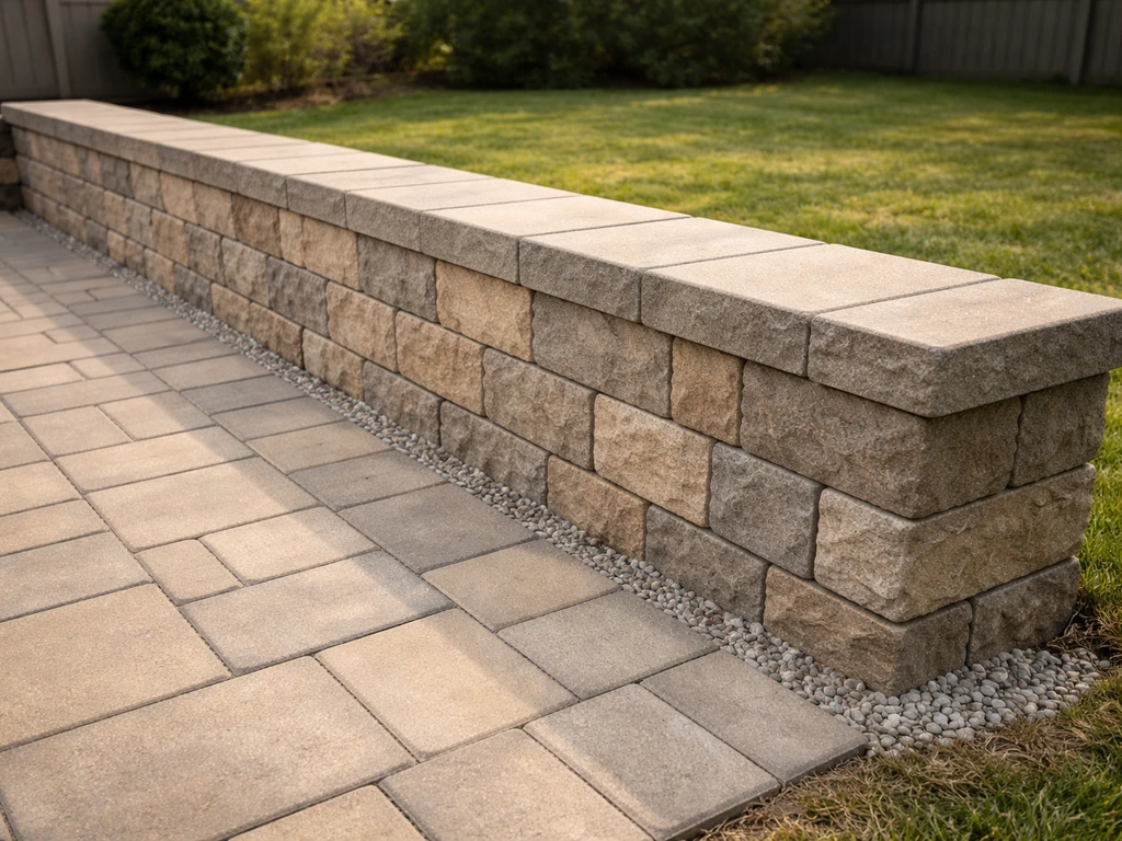 how to build a paver patio wall