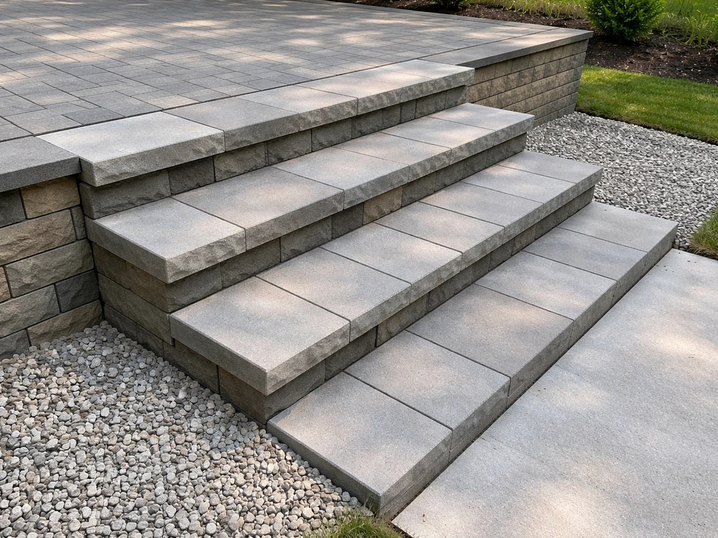 diy patio steps with pavers
